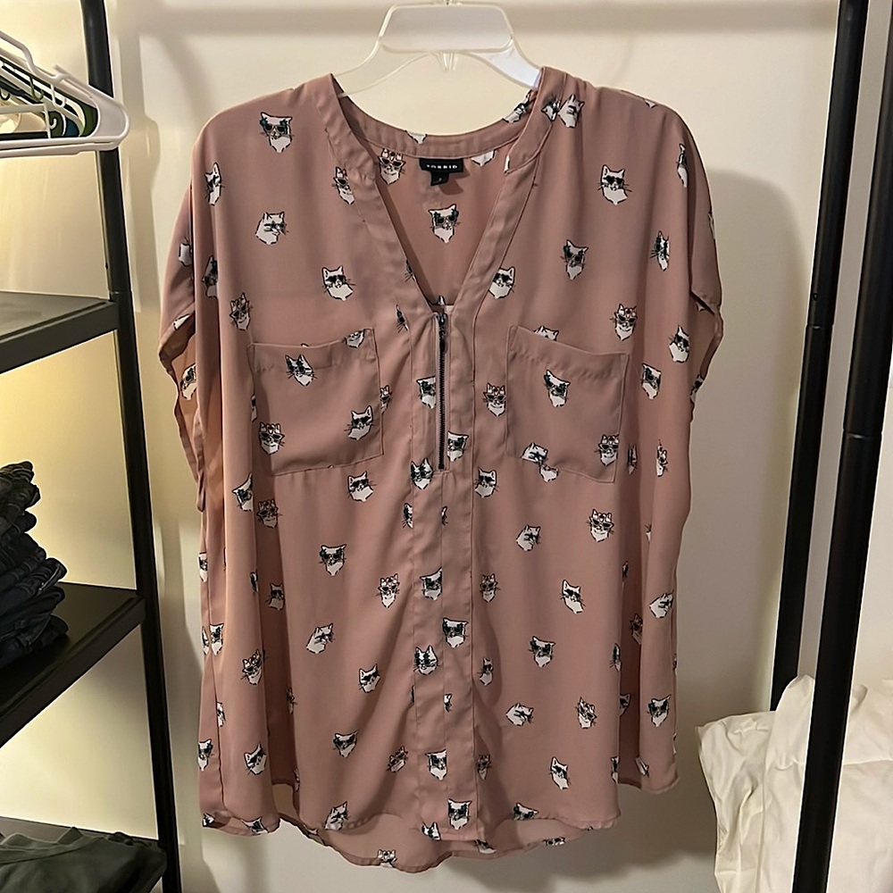 Cool Cat Torrid Blouse, 2X
